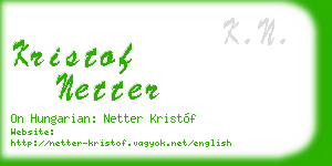 kristof netter business card